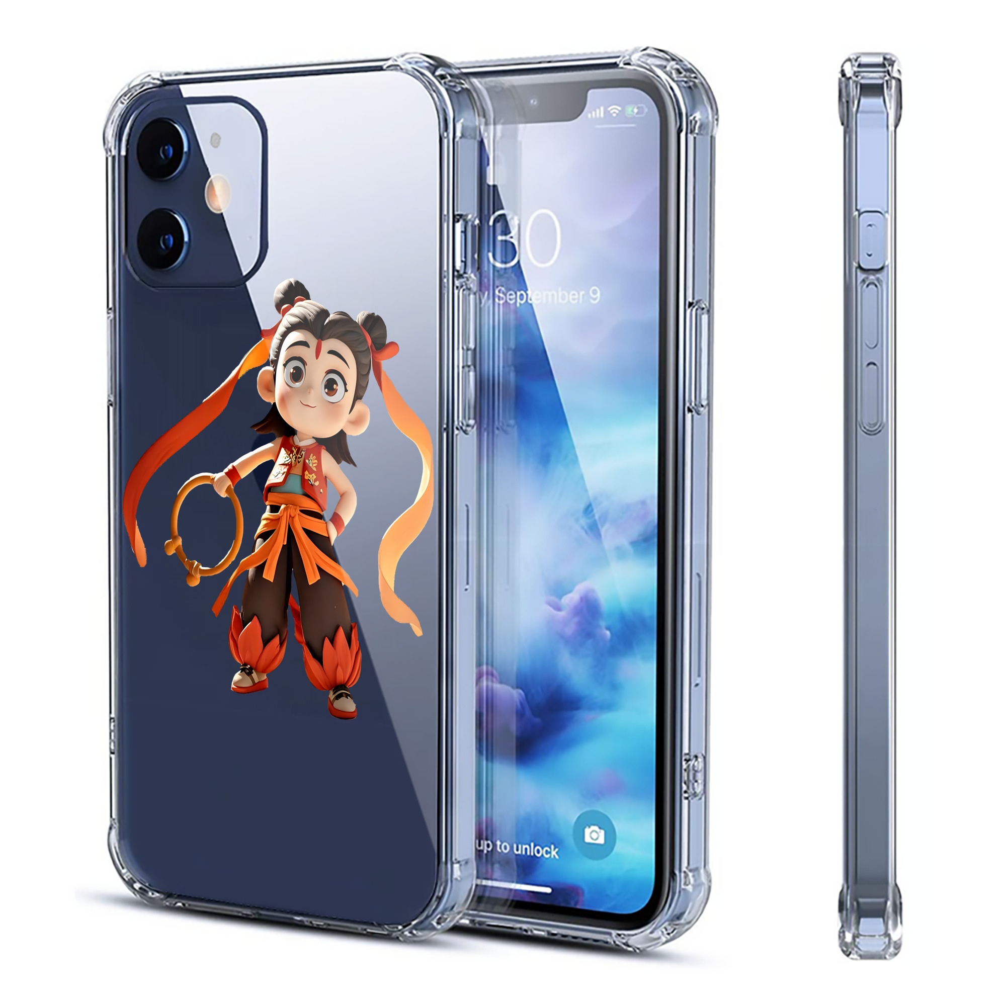 （画像用） Ne Zha 2 ナタ 魔童の大暴れ 【iPhone 12シリーズ対応】透明スマホケース（クリアソフトケース）